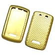 RIM BlackBerry Storm 9530 Thunder 9500 Soft Rubber Skin Case Silicone Protector Cover With Diamonds Gold