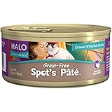 Halo Spot's Pate for Cats Grain-Free Ground Whitefish, 5.5oz/12 Cans