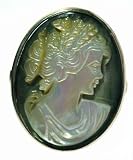 Master Carved Mother of Pearl Italian Cameo Ring Size 9.25
