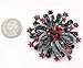 Soulbreezecollection Christmas Red and Green Wreath Flower Brooch Pin Pendant Necklace Compatible