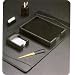 Executive Style Genuine Black Leather Six Piece Desk Set
