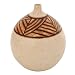 EXP Unique Handcrafted Cream And Chocolate Terracotta Bulb Vase With Ethnic Design