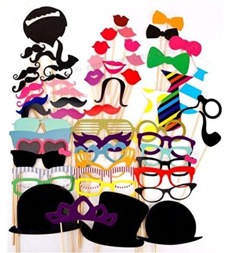 58 Pieces/set Non-woven Paper Goat Beard Glasses Mouth Lips Masks Props by Kitty-Party Creative Novelty Party Photographing Props by Kitty-Party 58 Pieces/set Non-woven Paper Goat Beard Glasses Mouth Lips Masks Props by Kitty-Party Creative Novelty Party Photographing Props by Kitty-Party