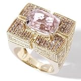 14K Gold Kunzite & Pink Diamond Ring