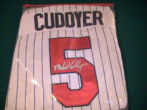 MICHAEL CUDDYER SIGNED AUTOGRAPHED MINNESOTA TWINS JERSEY W/ HOLOGRAM + COA