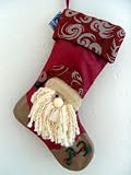 Christmas Plush Santa Claus Red Stocking