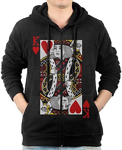 Man The Answer Allen Iverson King Of Hearts Playing Card Full Zip Hooded Pullover Hoodies
