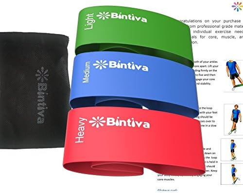 Resistance Bands for All Workout Dvd's, buy 2 sets and save, P90x, Insanity, Crossfit Training, Beachbody, the Asylum, Brazilian Butt Lift, Turbo Jam, Yoga, Pilates, Physical Therapy, Occupational Therapy, Power Exercise Bands for Ankles, Legs, Shoulders, Arms, Core Strengthening and Exercises, Great Workout Bands for Men and Women, Light, Medium, and Heavy Resistance Levels, Elastic Stretch Loop Fitness Bands Are Perfect for Any Home Gym