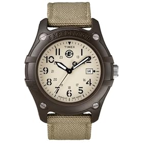Timex Men’s Analog Camper Canvas Strap Expedition Watch #T49777