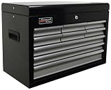 HOMAK BG02026903 27-Inch SE Series 9-Drawer Top Chest - Black/Gray