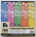 8" X 8" CITRUS MIX SCRAPBOOKING CARDMAKING PAPER MANIA