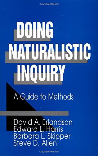 Doing Naturalistic Inquiry: A Guide to Methods