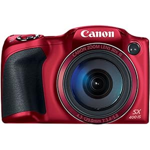 Canon PowerShot SX400 Digital Camera with 30x Optical Zoom (Red)