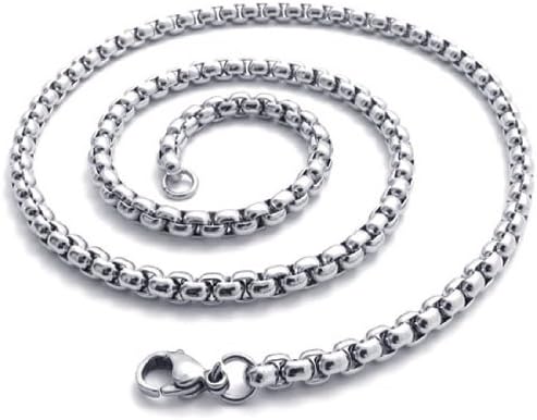 2.5mm KONOV Jewelry 14-40 inch Stainless Steel Men's Necklace Silver Chain