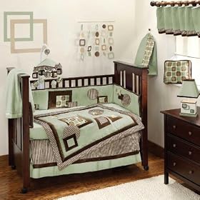 Baby Picasso - Sage Baby Crib Bedding Set by Lambs & Ivy