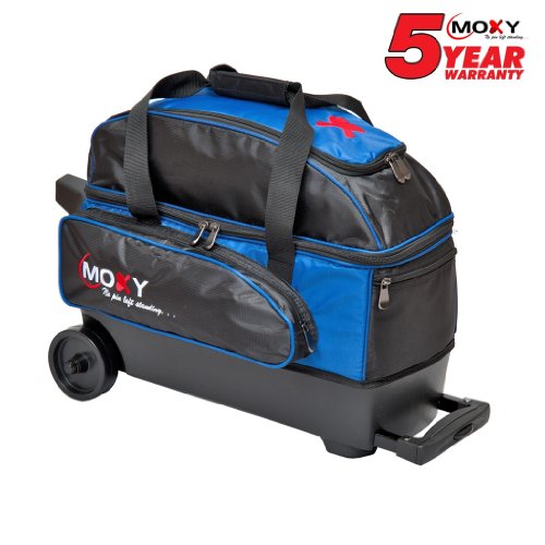Moxy Double Roller Bowling Bag BLUE Sporting Goods Indoor Games Ball Bags