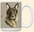 David Kiphuth Dog Breed 15 ounce Coffee Mug Cup ~ German Shepherd