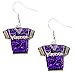 Aminco NFL Minnesota Vikings Glitter Jersey Earrings