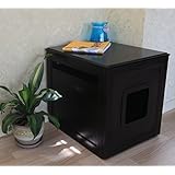 Petsfit 20x24x21 Inches Espresso Pet House Litter Box Enclosure Night Stand Painted With Non-Toxic