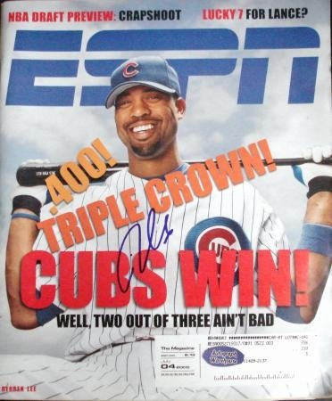 Derrek Lee Autographed/Hand Signed ESPN The Magazine (Chicago Cubs)