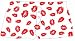 Adult Womens Cut Cotton Jersey Boxer Shorts Red Lips Kisses Design