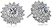 Sterling Silver Cubic Zirconia Double Halo Stud Earrings