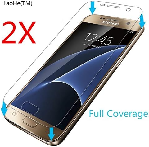 Samsung Galaxy S7 Screen Protector (Full Screen Coverage), LaoHe(TM) PET Film Screen Protector for Samsung Galaxy S7 only-(2Pack)