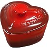 Le Creuset Stoneware Heart Ramekin with Lid, 10 cm