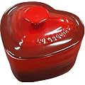 Le Creuset Stoneware Heart Ramekin with Lid, 10 cm