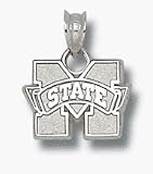 Mississippi State Bulldogs 3/8 M State Pendant - Sterling Silver Jewelry