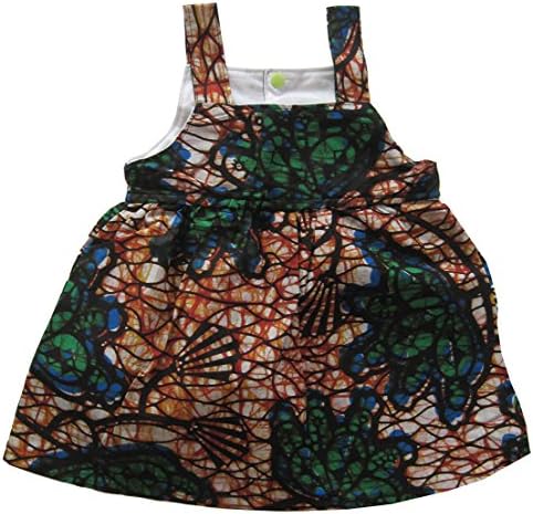 Baby and Toddler Sun Dress African Print - All Cotton Certified Fair Trade (6 to 12 Months)