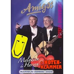 Amigos Songbuch MELODIEN DER HERZEN inkl. praktische Notenklammer - 20 Hits des erfolgreichen Duos arrangiert f�r Klavier/Keyboard mit Akkorden und vollst�ndigem Text (broschiert) (Noten/Sheetmusic)