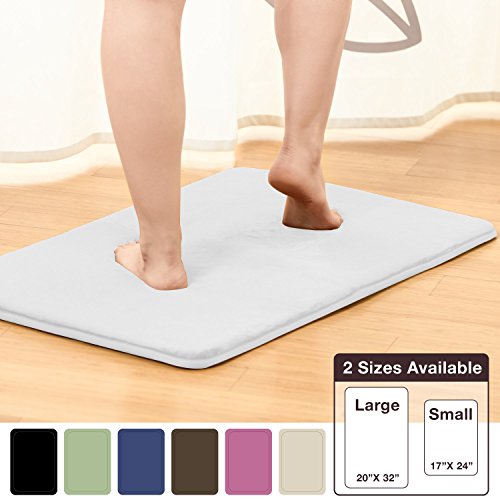Bath rug - white - memory foam bath mat and shower rug …