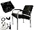 LCL Beauty Shampoo Package: Autorecline Shampoo Chair & Durable ABS Plastic Shampoo Bowl