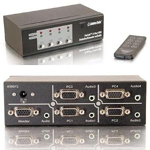Cables To Go 39972 Trulink 4-Port UXGA Monitor Switcher Extender with Audio (Black) by Cables To Go