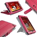 igadgitz Rosa Vera Pelle Custodia Case Cover Protezione per Acer Iconia Tab A100 7" 8gb WiFi Tablet tavoletta Android