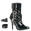 Pleaser Boots Women'sSEDUCE-1014 5" Ankle Boot with Three Ornamental Strap Available in 3 Colors