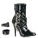 Pleaser Boots Women's SEDUCE-1014 5 Ankle Boot with Three Ornamental Strap Available in 3 Colors