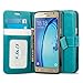 J&D Case Compatible for Galaxy On5 2015 Case, Wallet Stand Slim Fit Heavy Duty Shock Resistant Flip Cover Wallet Case for Samsung Galaxy On5 2015 Wallet, Not for Galaxy On5 2016, Aqua