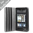 Acase Kindle Fire Premium Micro Fiber Leather Case with built-in Stand for Kindle Fire Full Color 7" Multi-touch Display, Wifi (Black)