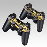 Yellow RAC Design Skin Decal Sticker for the PS3 (Playstation 3) Controller (2pcs in 1)