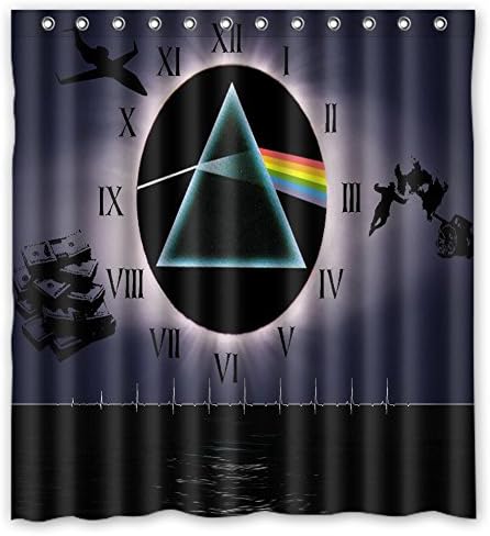 66 "x72" Pink Floyd Shower Curtain Waterproof Fabric Shower Curtain