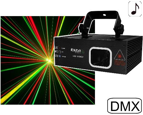  Laser rouge vert et jaune 140 mW DMX LAS-140RGY