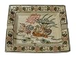 Asian rectangular plate / ashtray, Mandarin Duck love bird design - hand painted porcelain