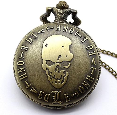 Inspire Jewelry Antique Death Note Long Chain Bracelet Quartz Pocket Watch