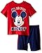 Disney Boys' Toddler Boys' Mickey Mouse Mesh Short Set with T-Shirt