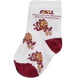 Arizona State Sun Devils White Infant 903 (0-13) All Over Team Logo Bootie Socks