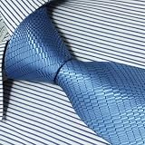Man necktie:P5108 Designer Fashion Gift Necktie Blue Ties Set Striped Neck Tie for Men Woven Pure Silk Mens Neckwear Neck Tie Set