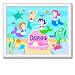 Olive Kids Mermaids Large Framed Art- Gloss White Frame