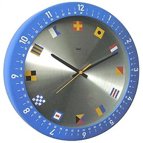 Bai Design BAI.925.ON Ocean Master Nautical Wall Clock in Blue